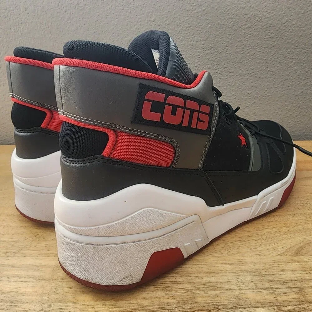 Converse Cons ERX 260 Mid Top Black Enamel Red Carbon Grey 165079c Shoes Mens 12